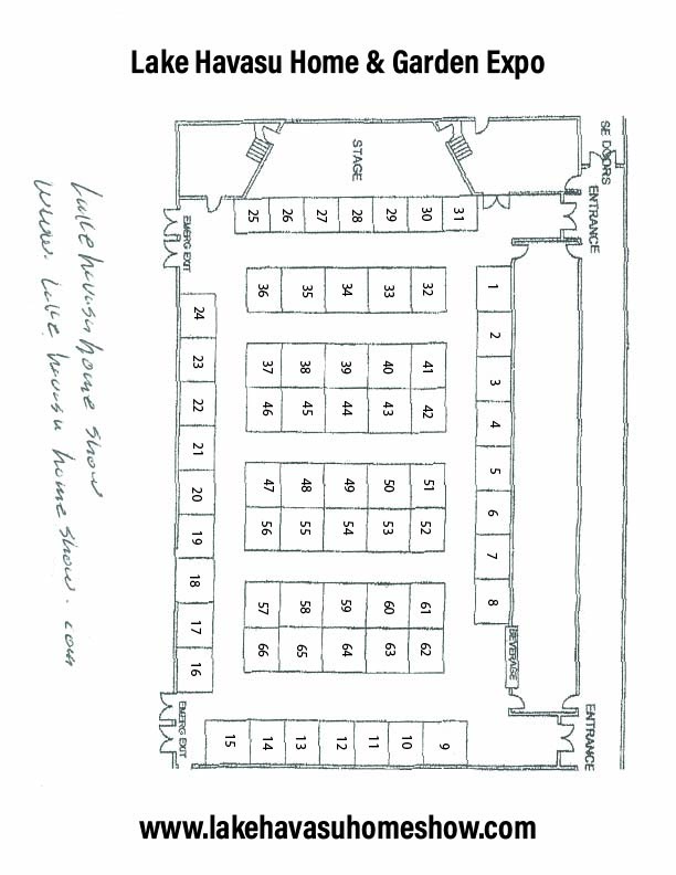 Lake Havasu Home & Garden Expo Fall Show indoor floor plan
